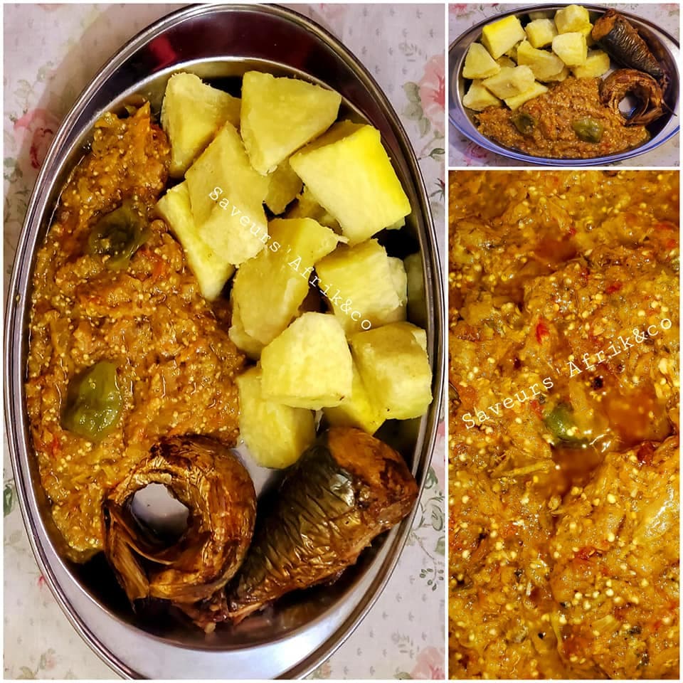 Apkessi d’igname au maquereau fumé