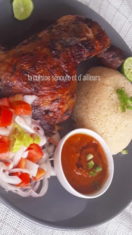 Poulet braisé au miel