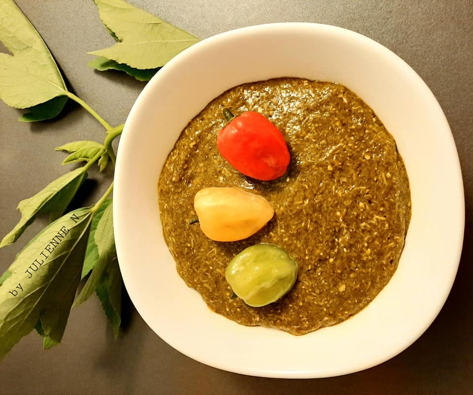 Sauce végétale appelée « oubathou »