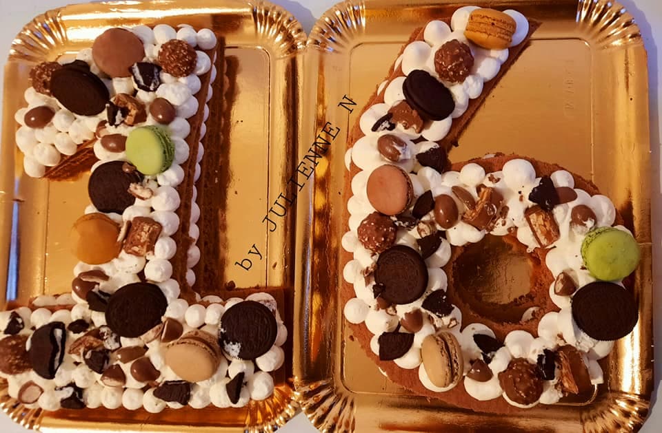 Number cake choco-vanille