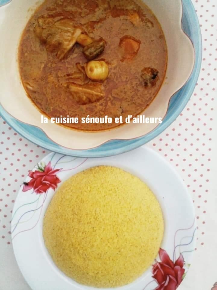 Mafé revisité au couscous de maïs sans gluten