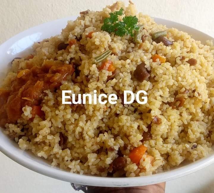 Riz gras maquereau fumé macaroni