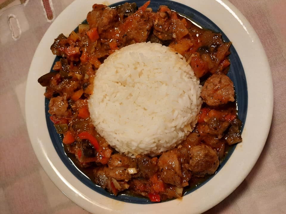 Sauce tomate aux aubergines violettes