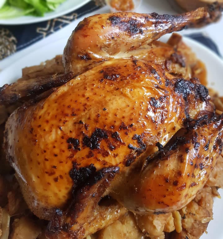 Du poulet braisé au four