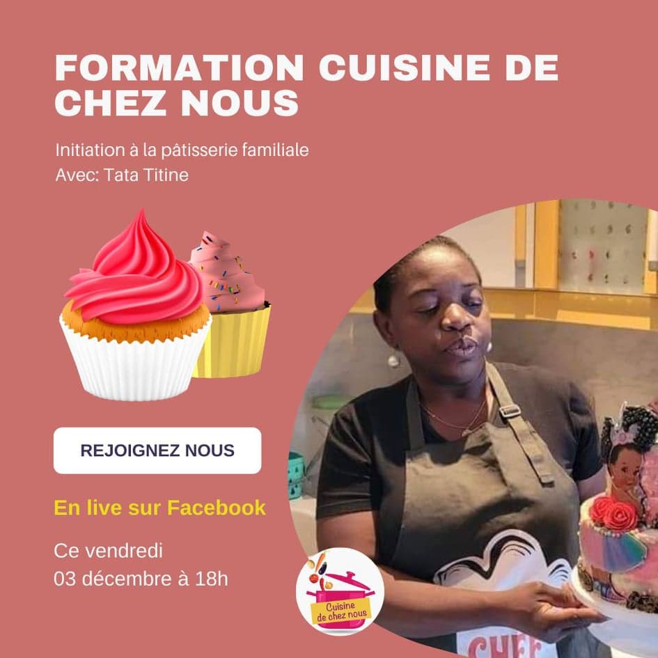 Formation en Cupcake ce vendredi 03 dec en live sur facebook
