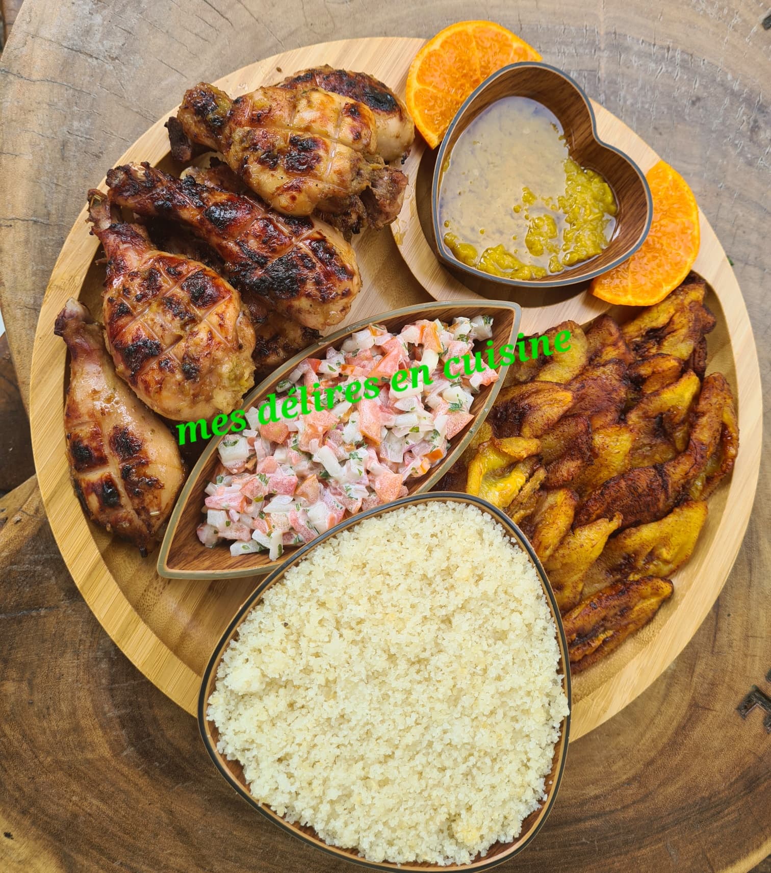 Cuisses de poulet marinées aux poivrons