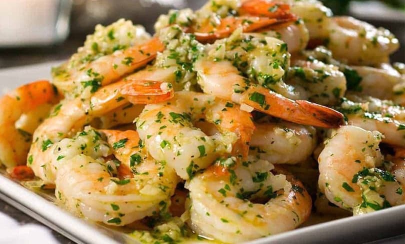 Crevettes sautées à l’ail