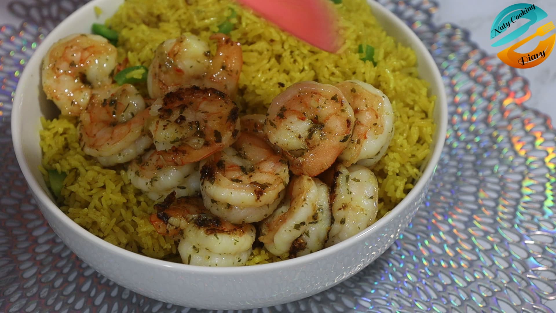 Riz Curry aux Crevettes.