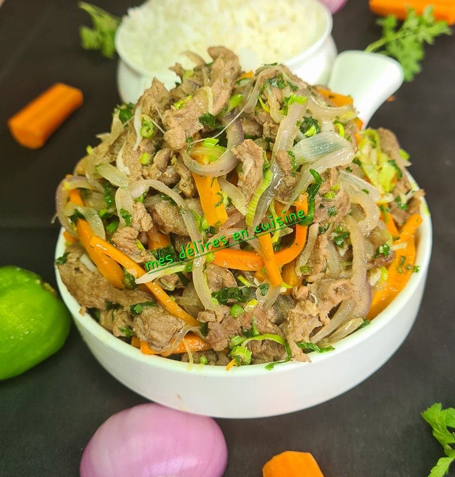 Emincés de bœuf aux multiples légumes