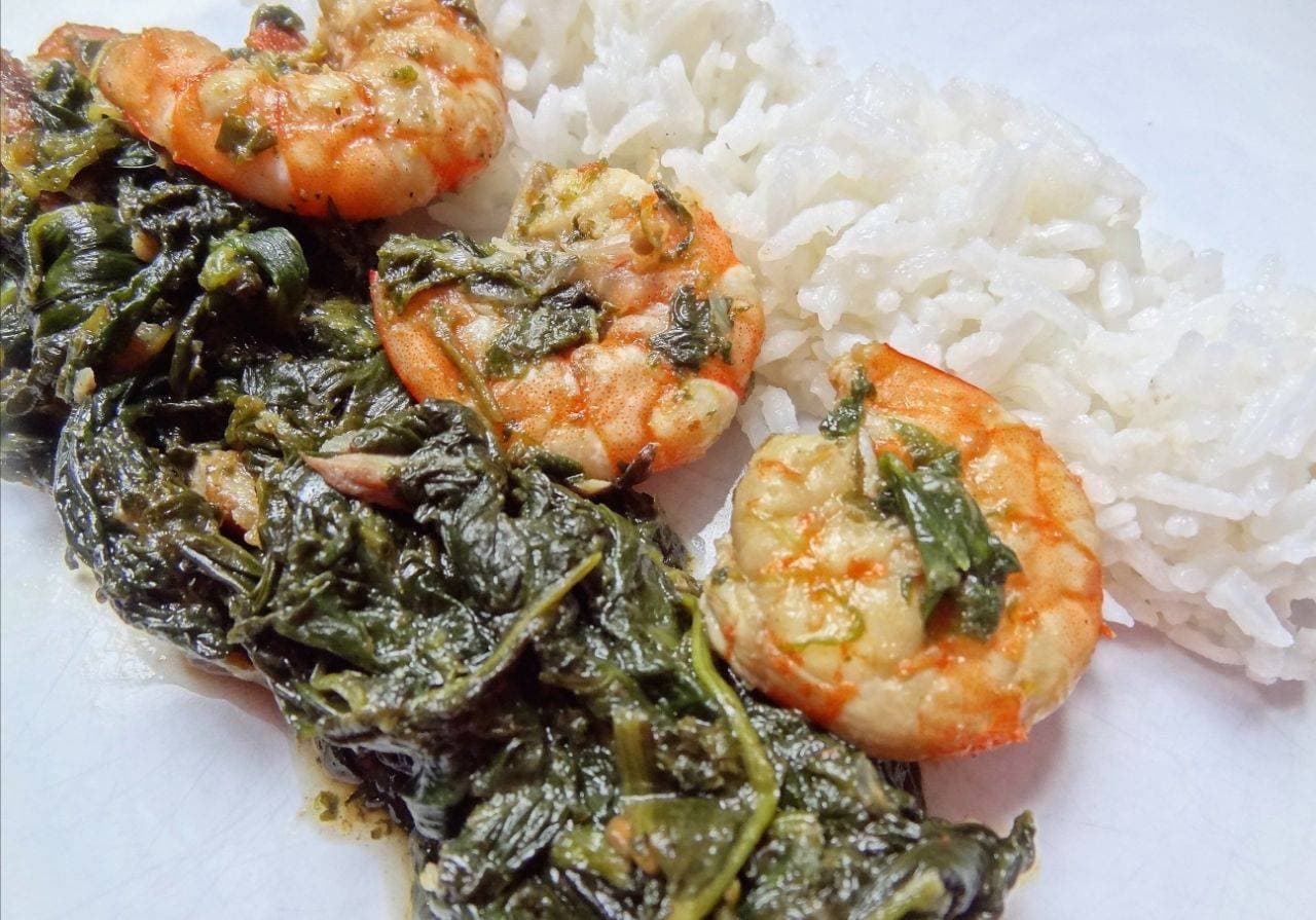 Sauce Épinards, Crevettes et Poissons fumé