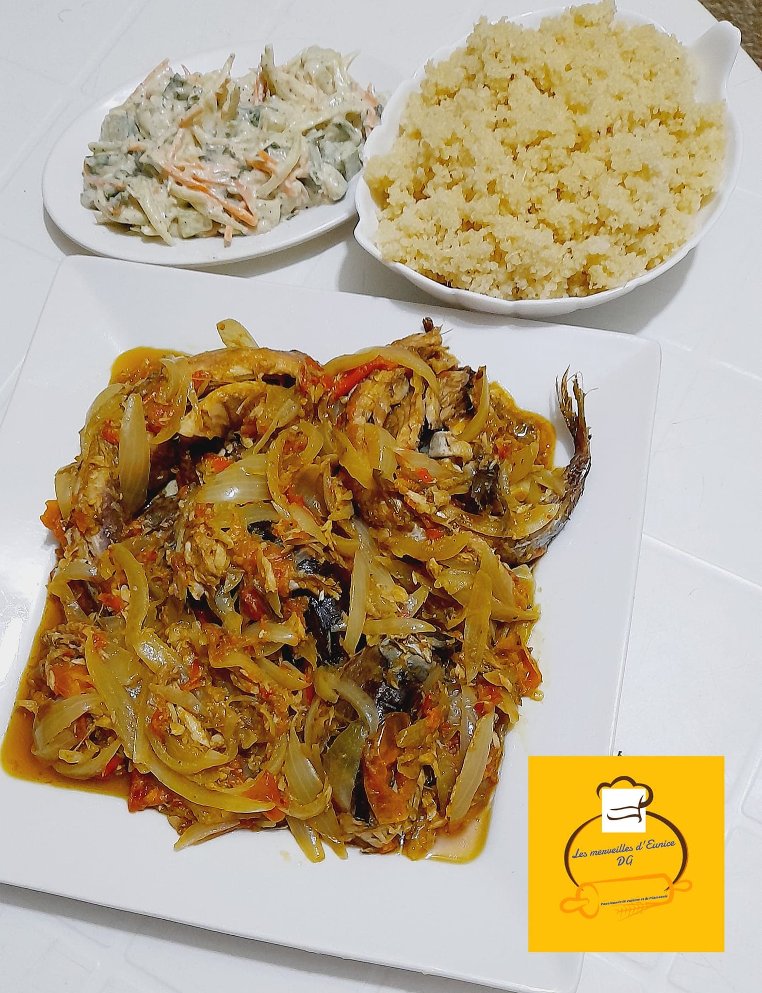 Mijoté dAPF (Mijoté de maquereau fumé avec attiéké)