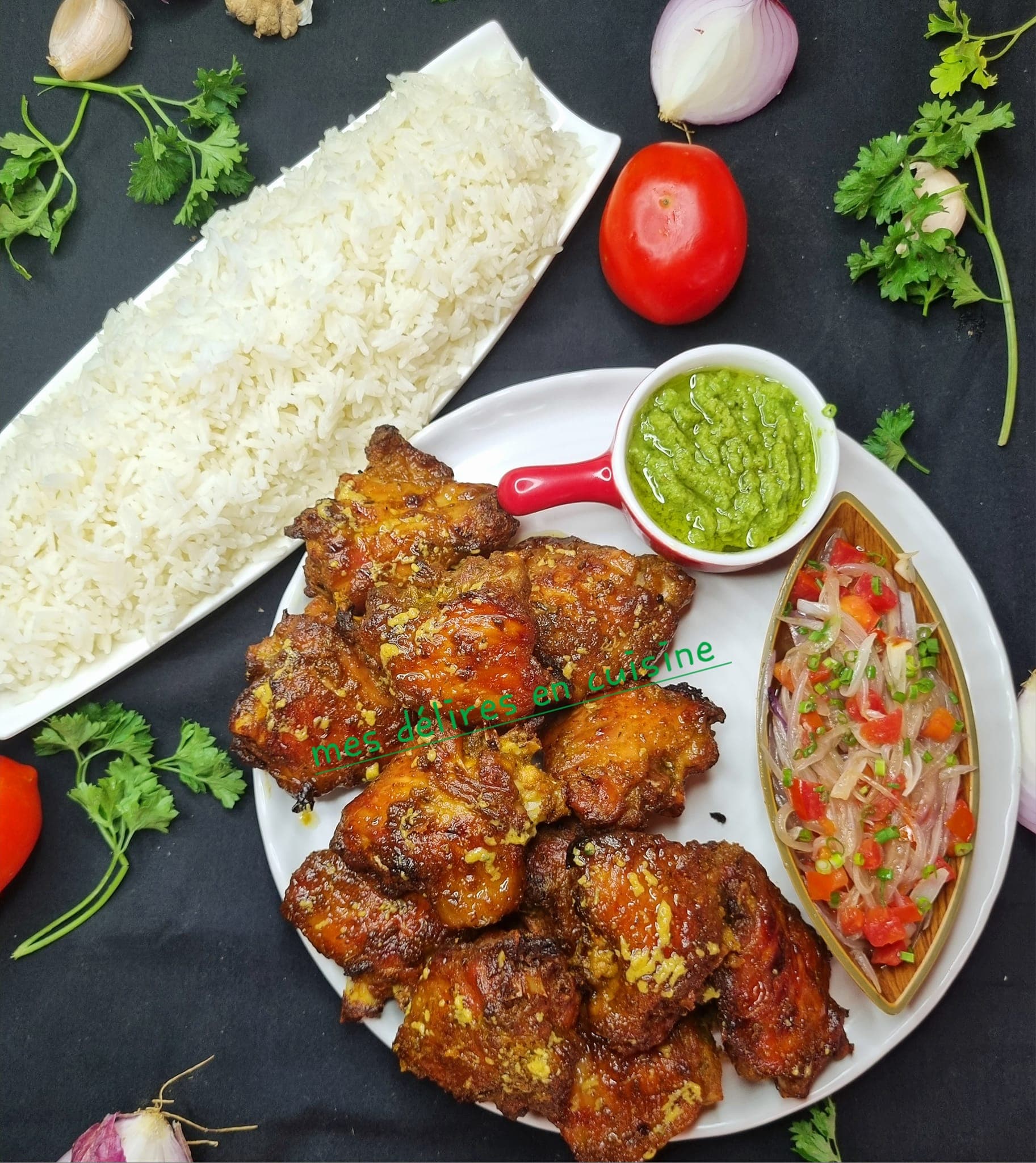 Ailes de dinde marinée au yaourt braisée au four by lolo