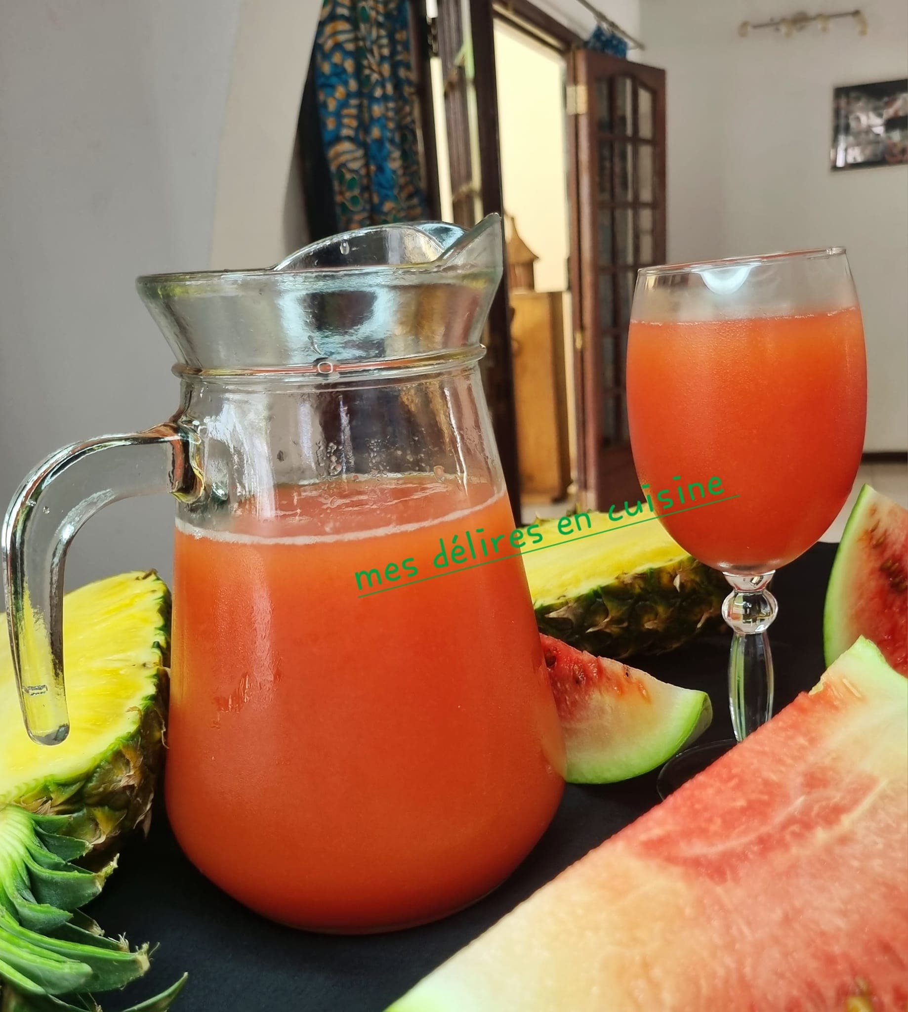 Jus de pastèque à l'ananas : recette fraîche