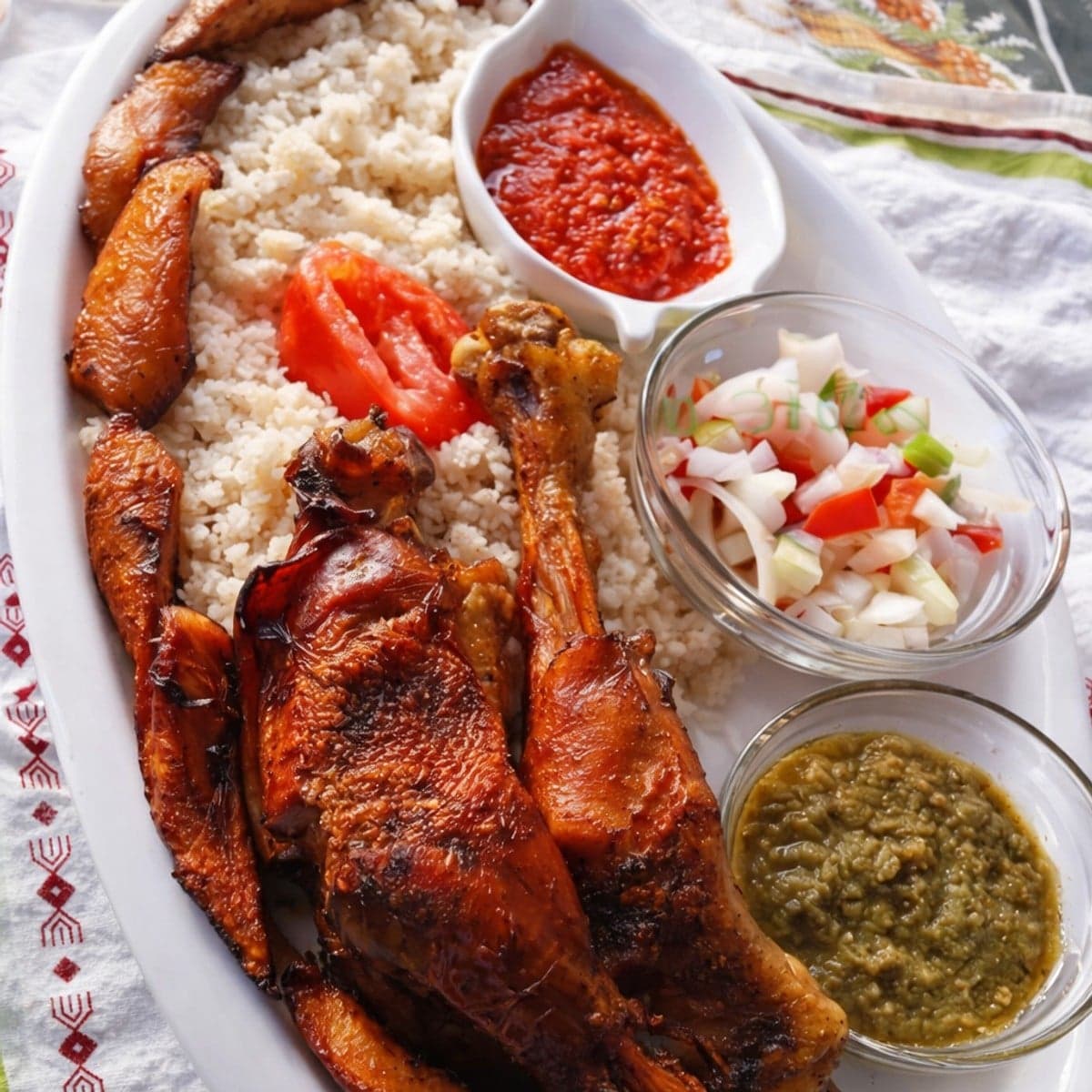 Attiéké Poulet frit