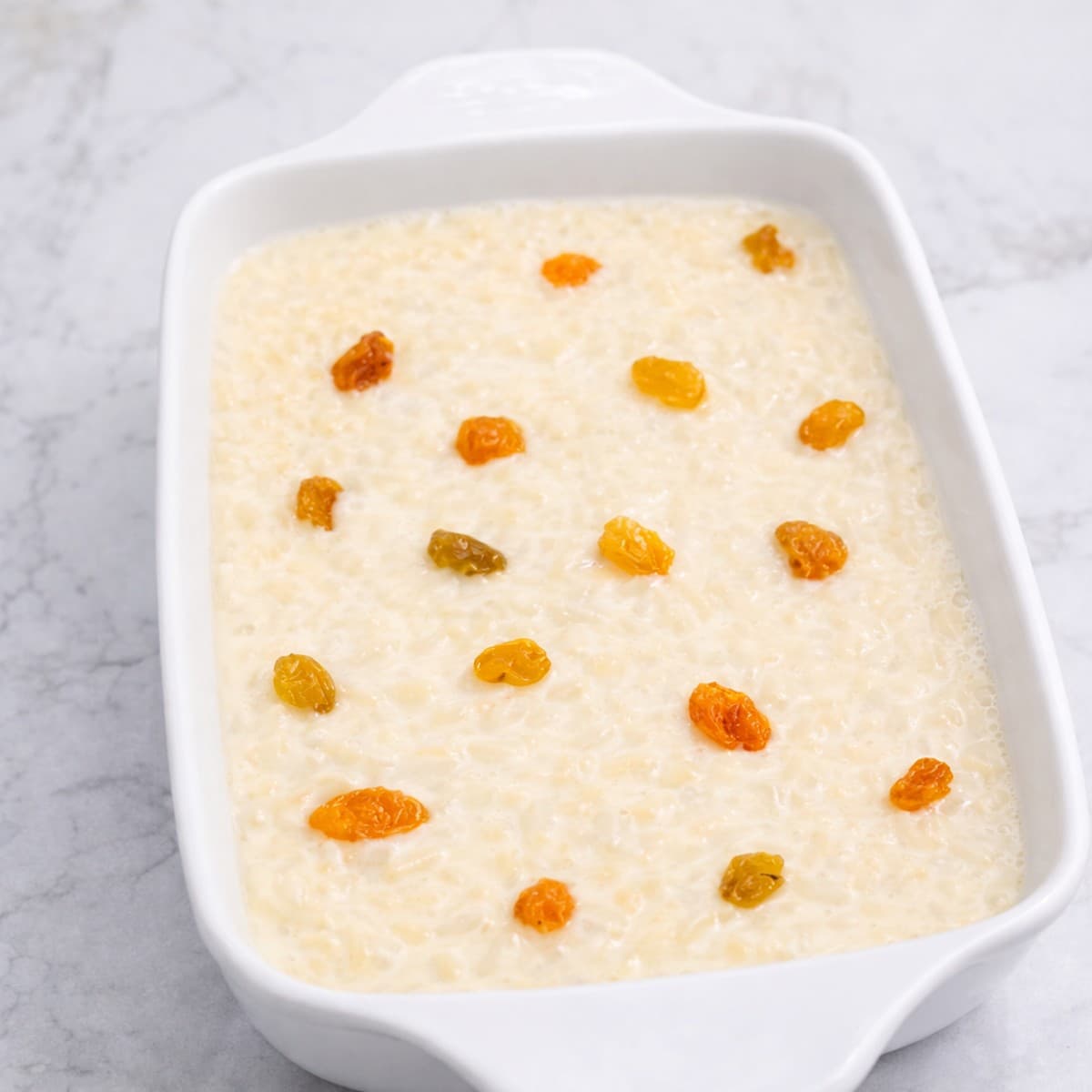 Bouillie de riz au lait concentré non sucré.