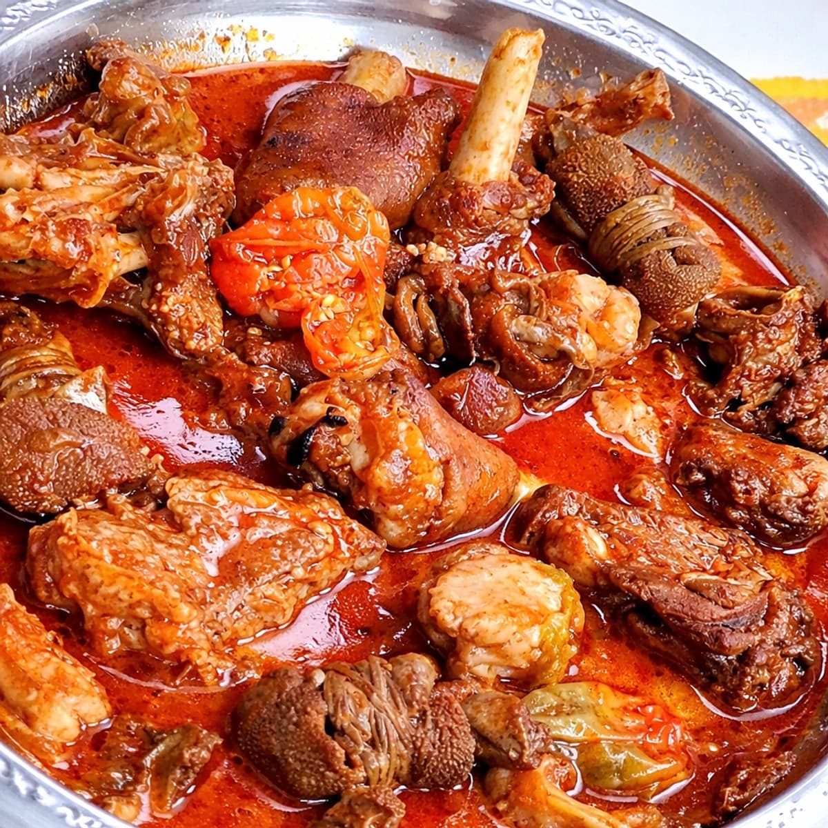 Soupe de pattes, tête et tripes de mouton