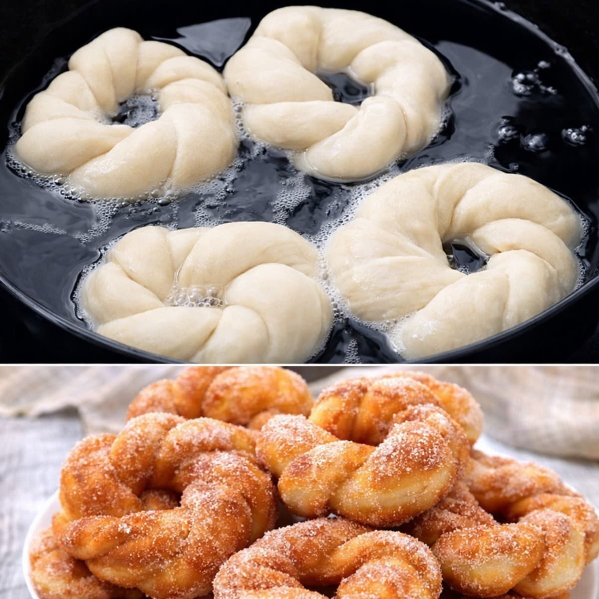 Beignets sucrés à la vanille et zeste de citron
