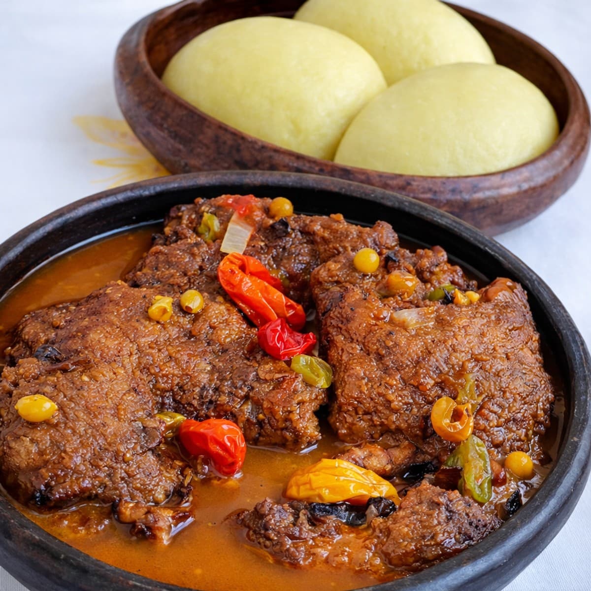 Foutou igname à la sauce gnangnan : recette
