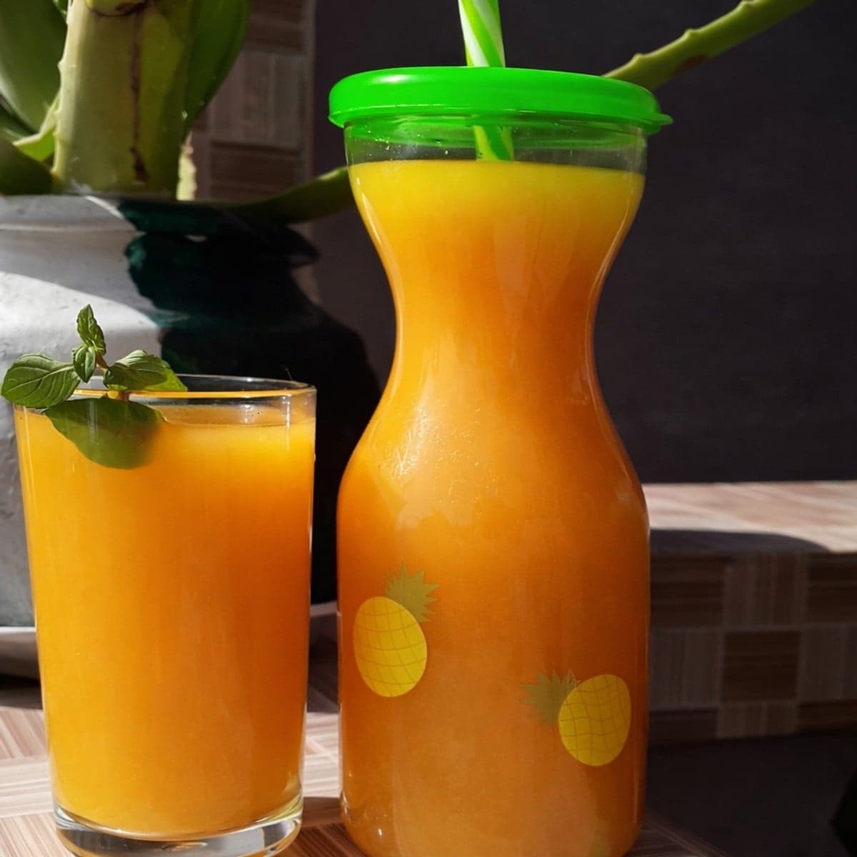 Jus de mangue au gingembre