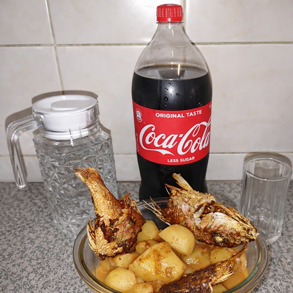 Bouillon de pommes de terre et poisson