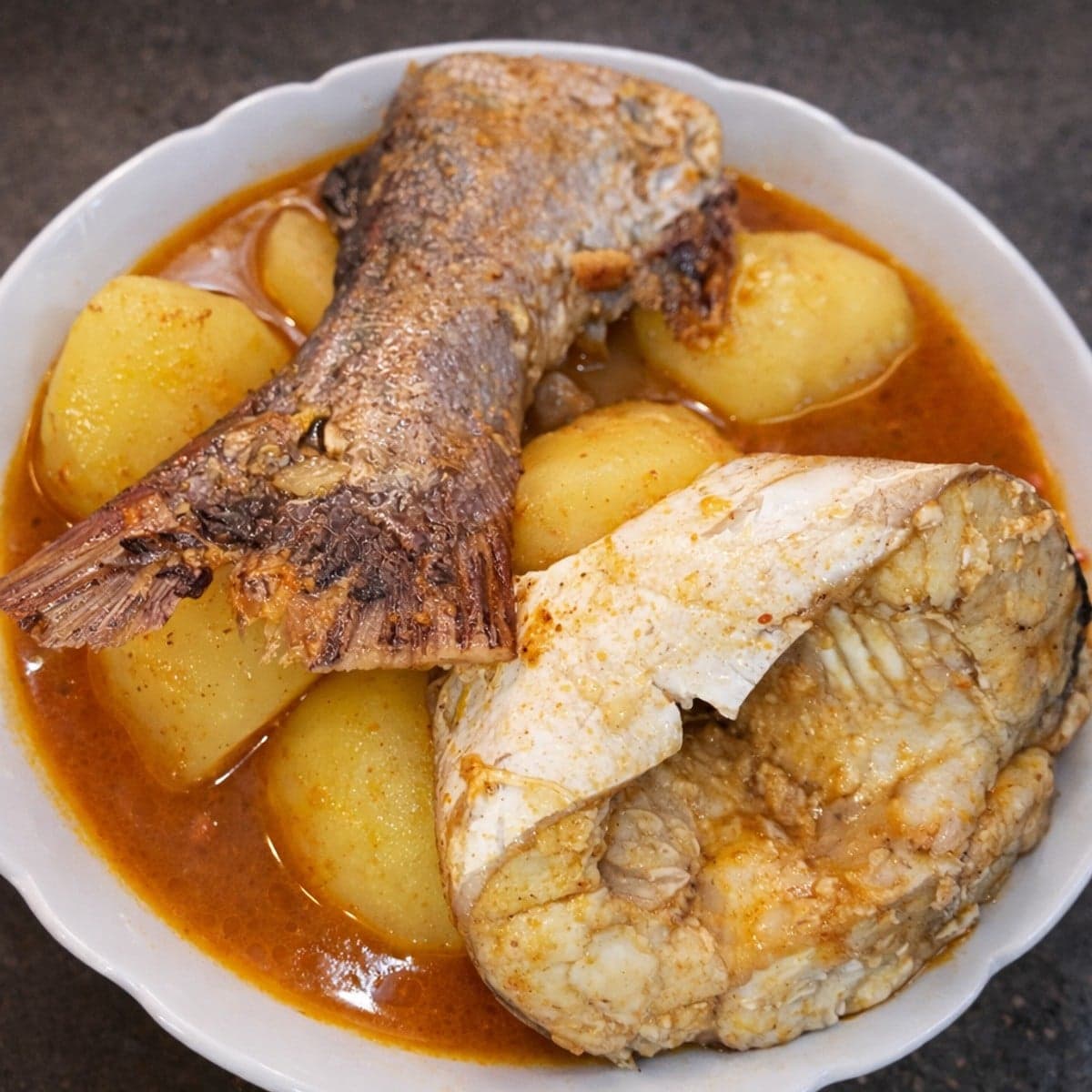 Bouillon de pommes de terre et machoiron