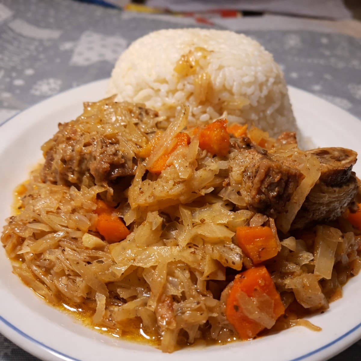 Choux avec du riz