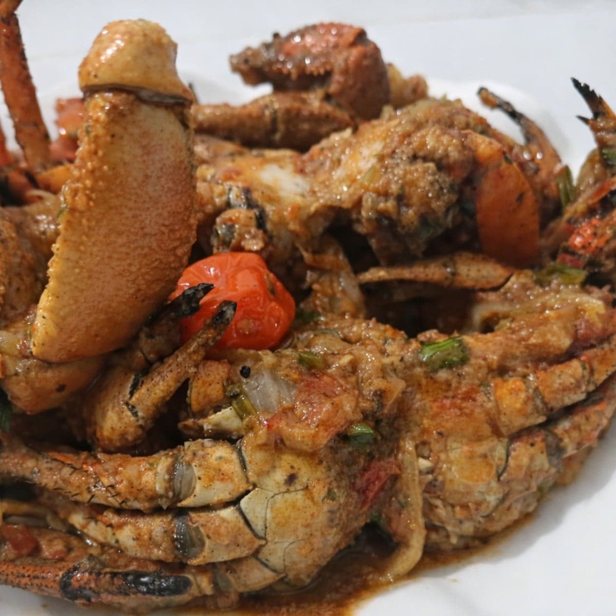 Crabes braisés puis sautés