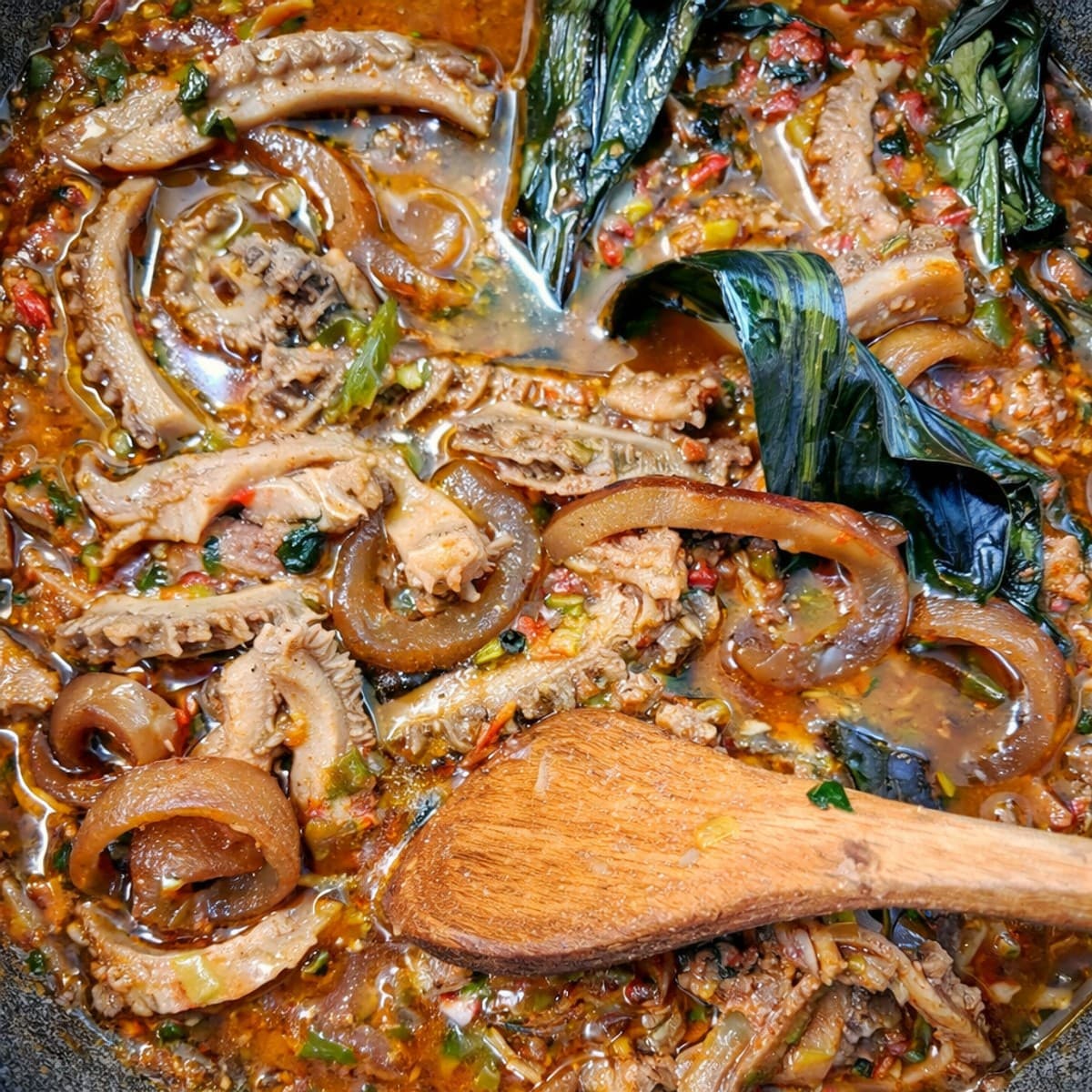 Émincé de tripes( et peau de boeuf)