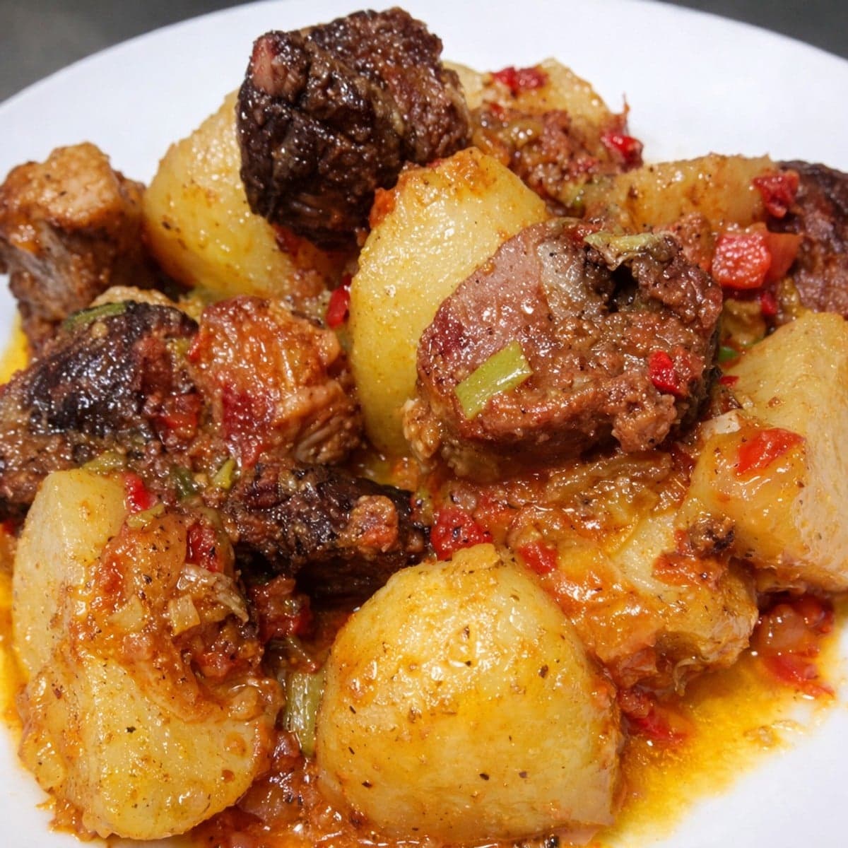 Pommes sautées au bœuf fumé