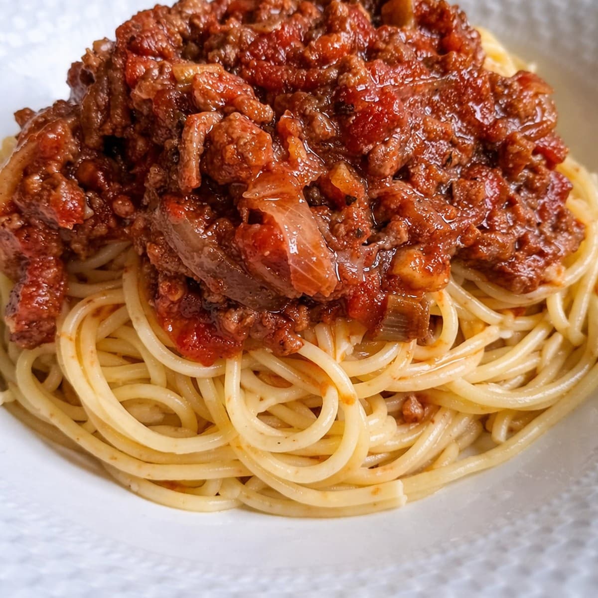 Ragout de viande de bœuf au spaghetti