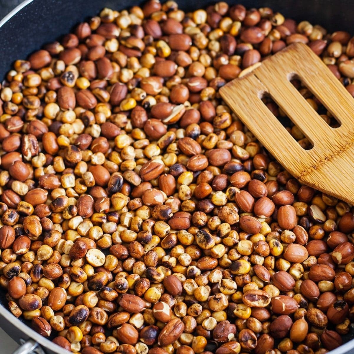 Recette de maïs grillés aux arachides.
