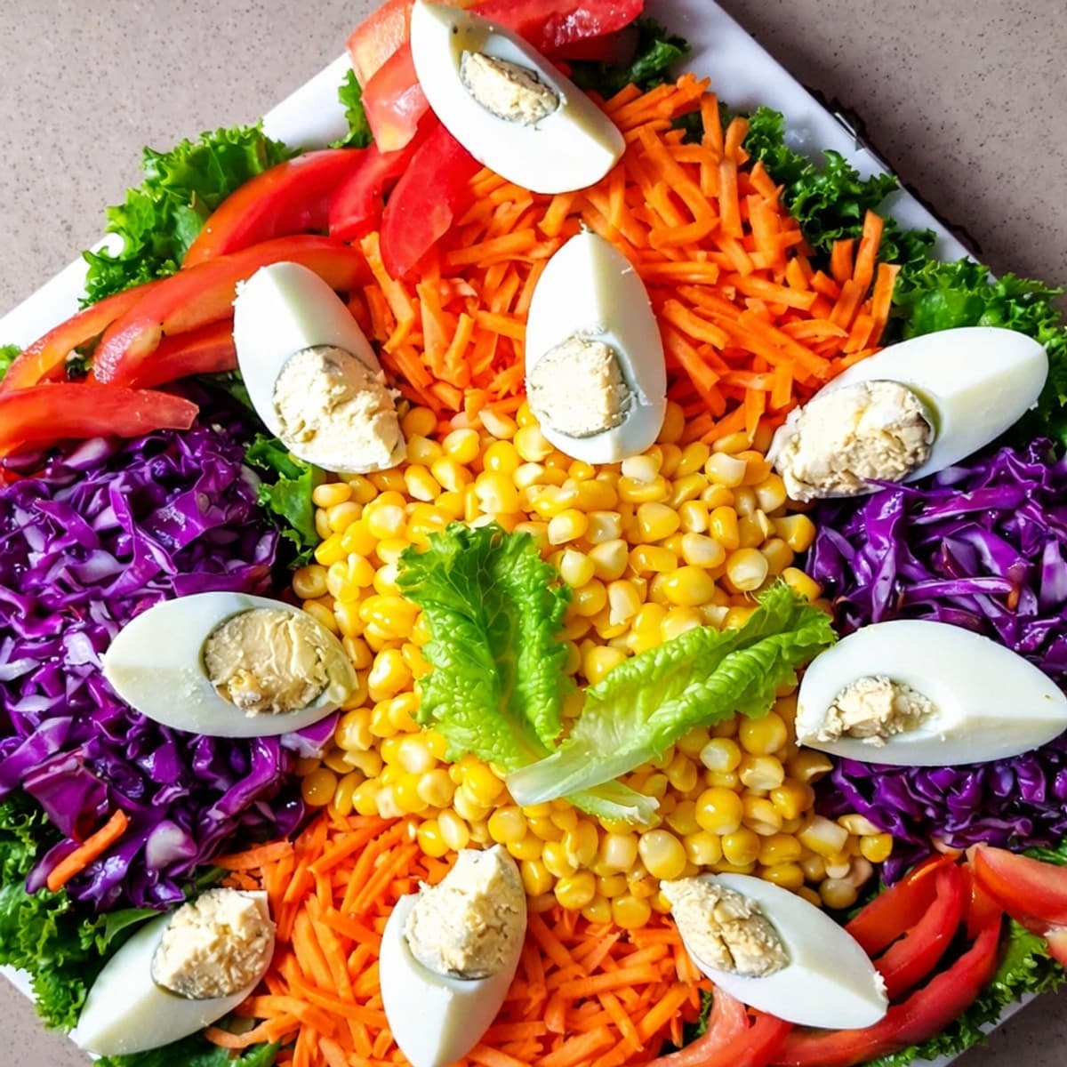 Salade jardinière : recette fraîche et colorée