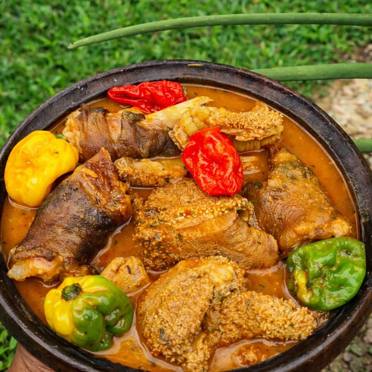 Soupe de tripes de boeuf et pattes de mouton