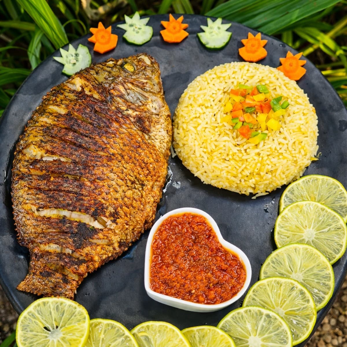 Carpes marinées à la poêle