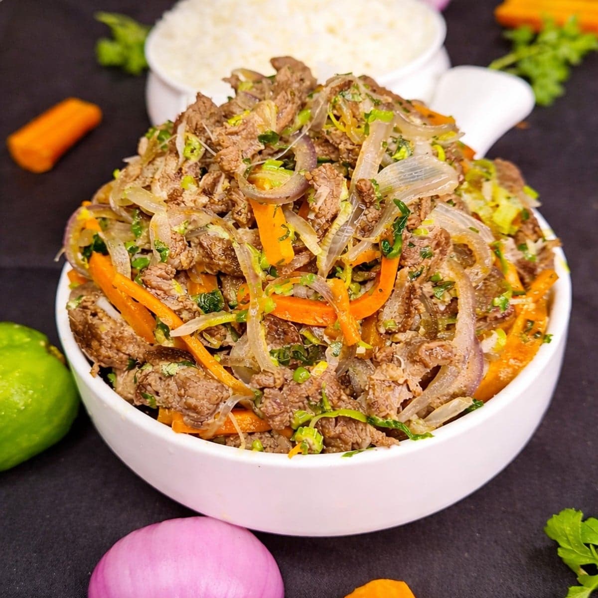 Emincés de bœuf aux multiples légumes