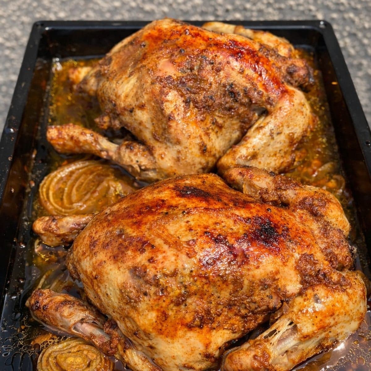 Marinade à la tomate pour mes 2 poulets rôtis au four :
