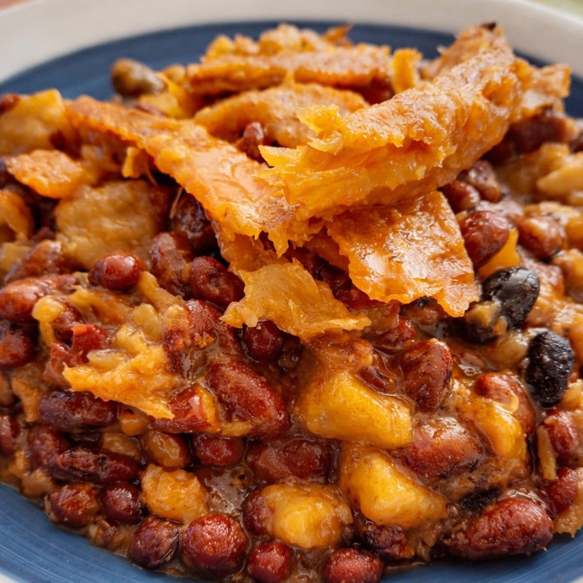 Plantains malaxé avec le haricot