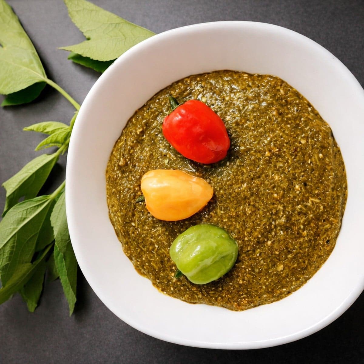 Sauce végétale appelée oubathou