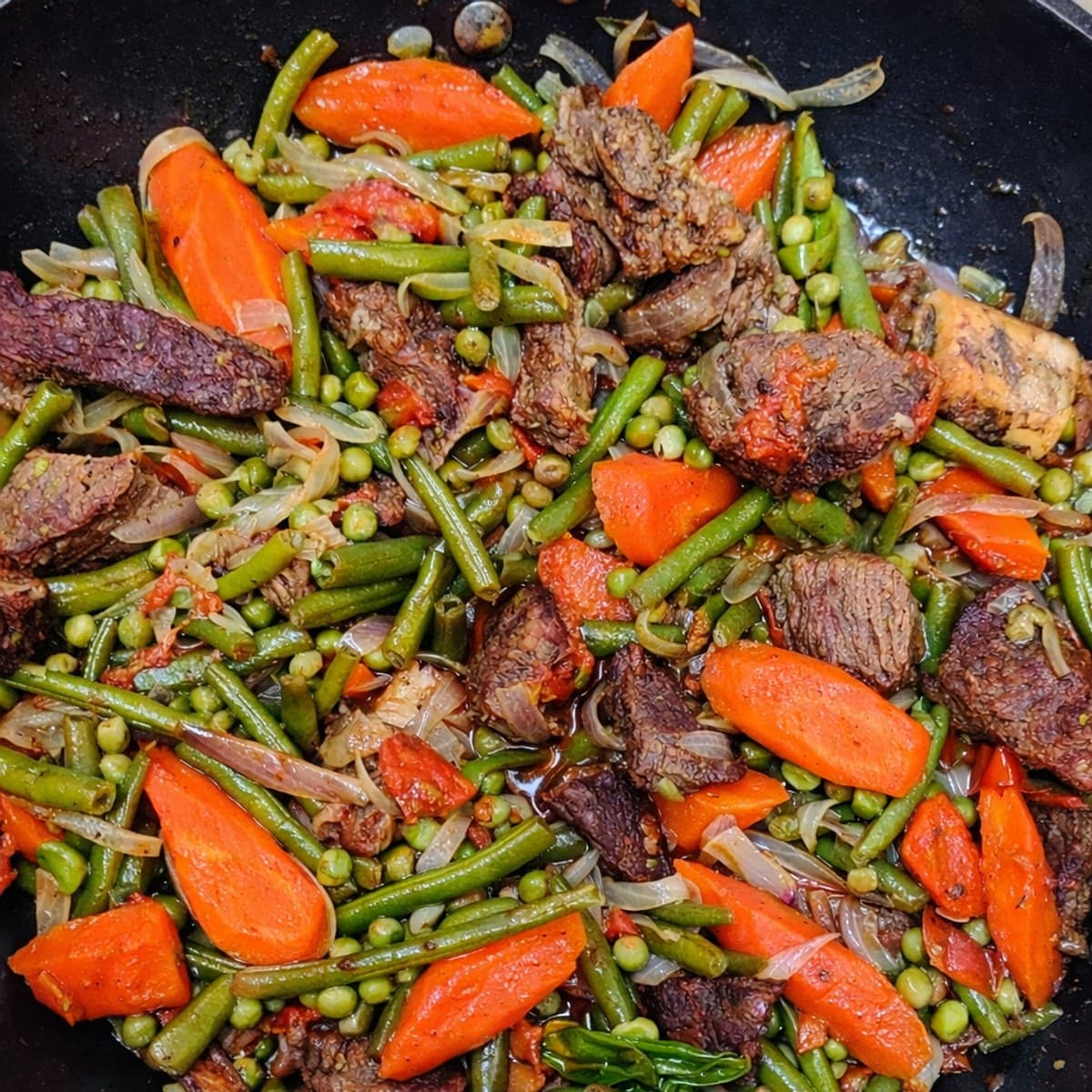 Sauté de légumes à la viande