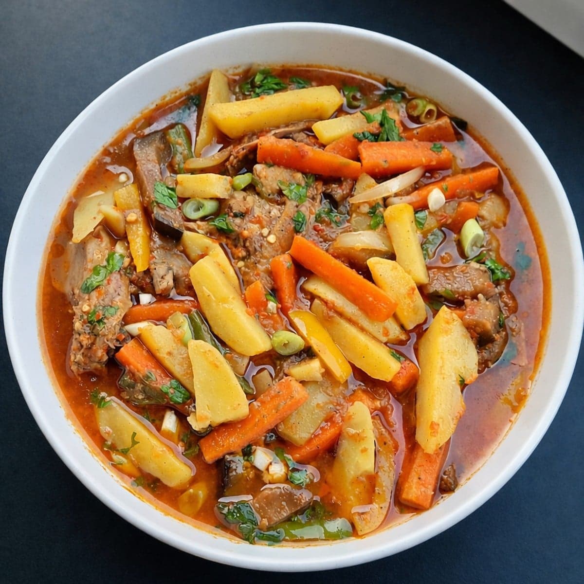 Soupe bien pimentée