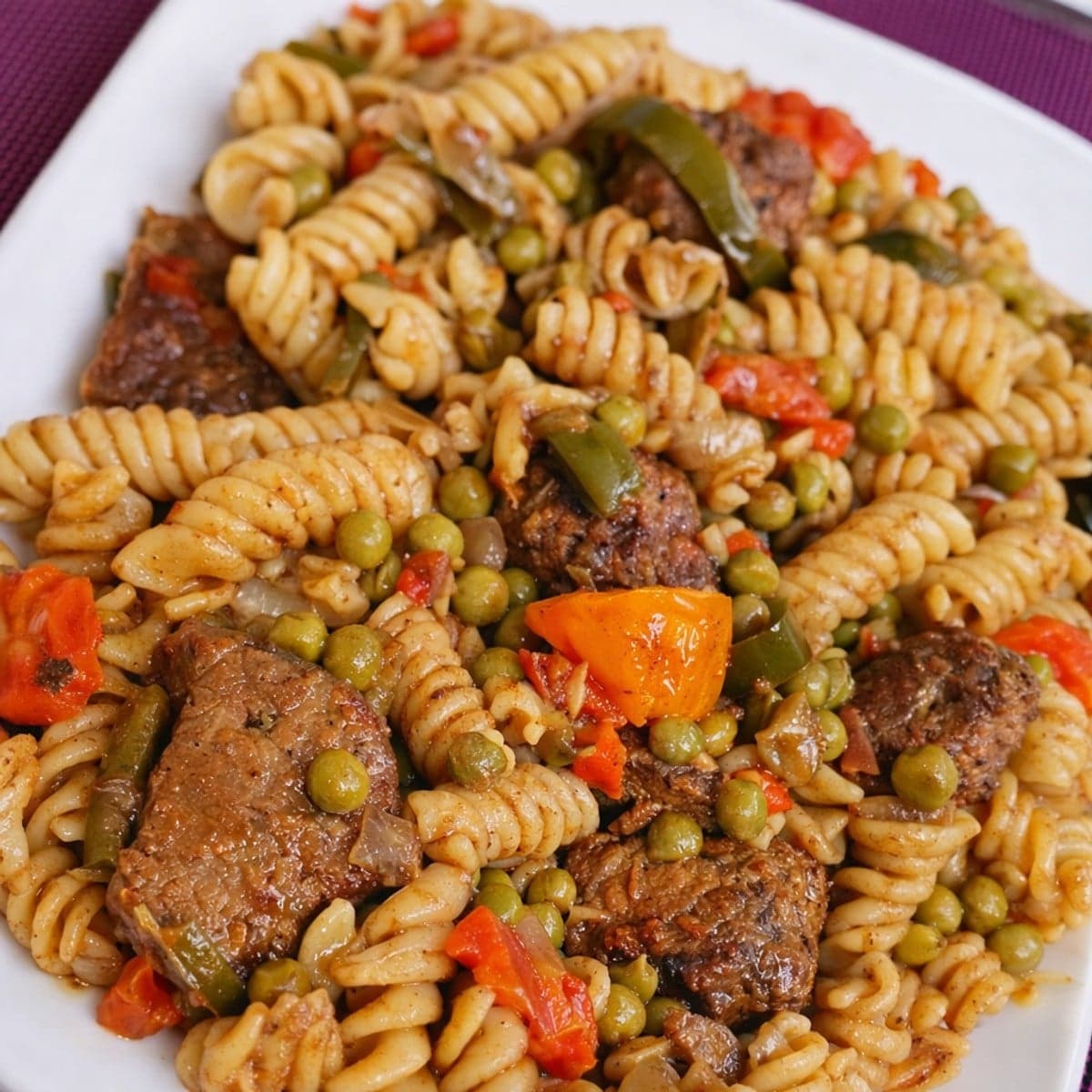 Fusilli aux petits pois
