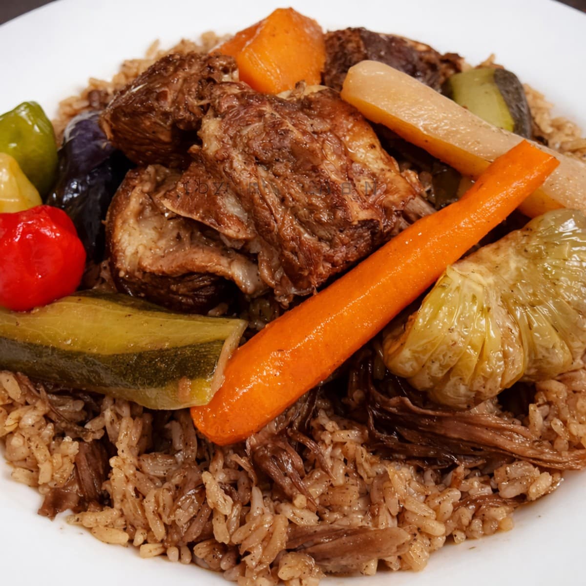M’baxaal ou riz mou à la viande