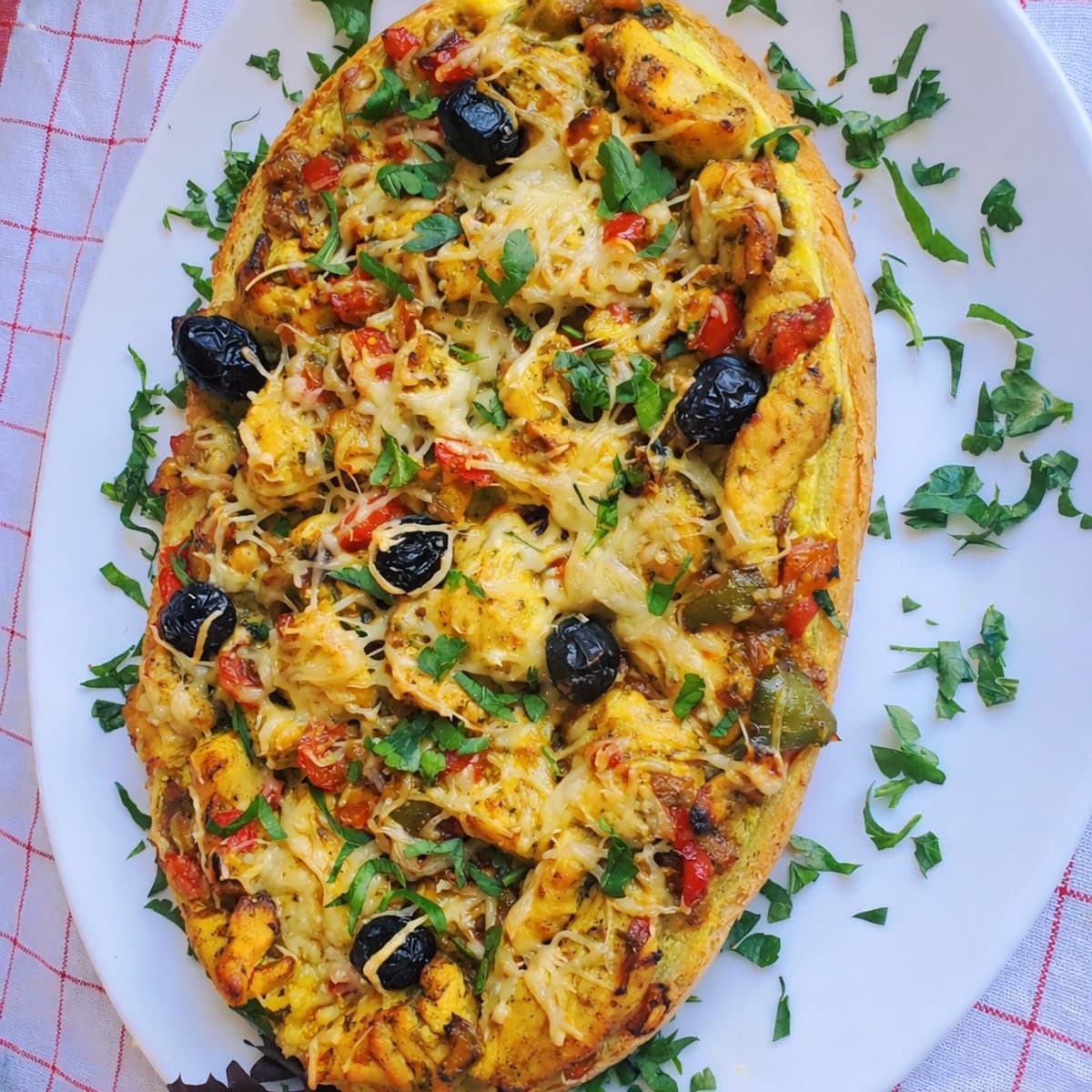 Buschettas de poulet au curry et à la crème fraîche