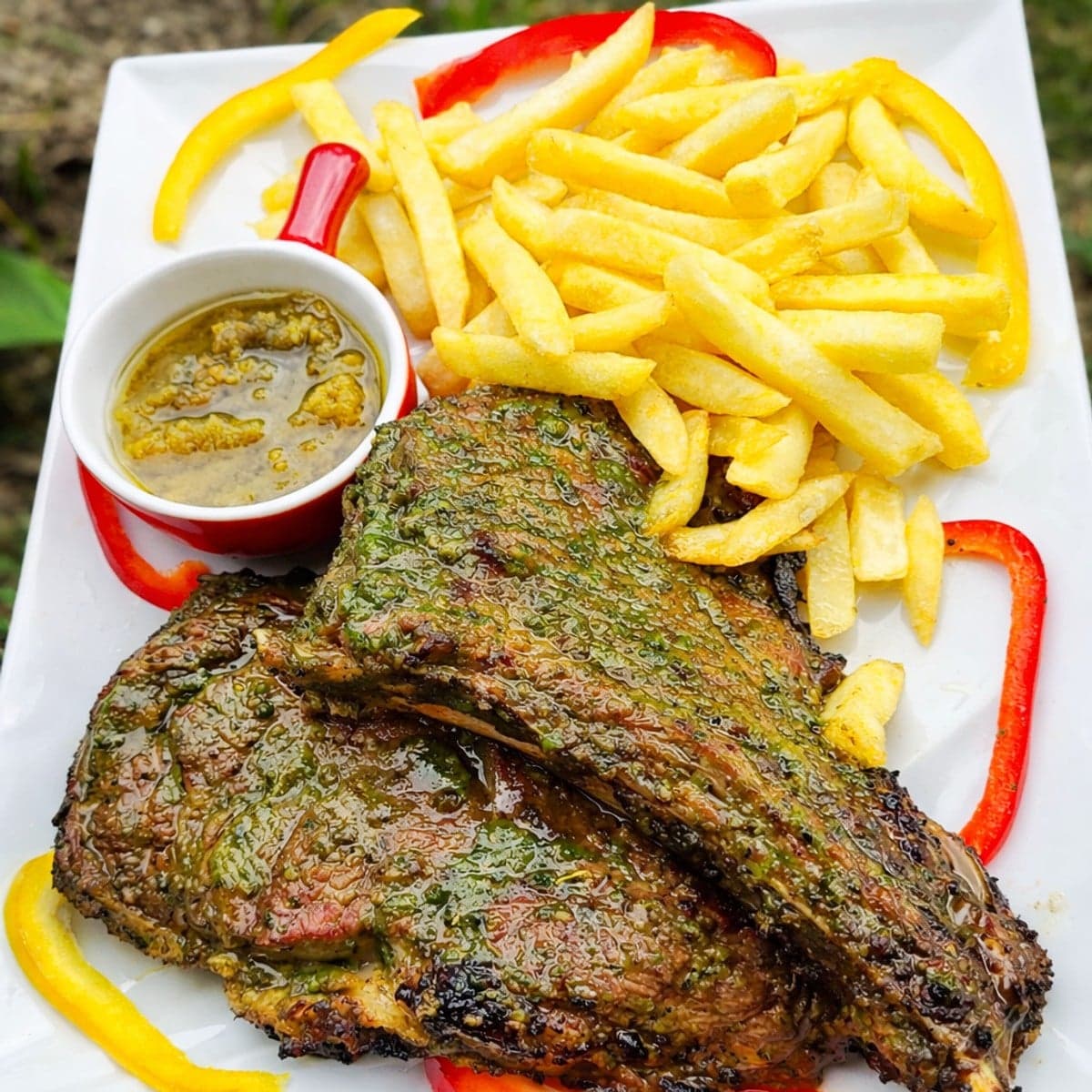 Côte de veau marinée