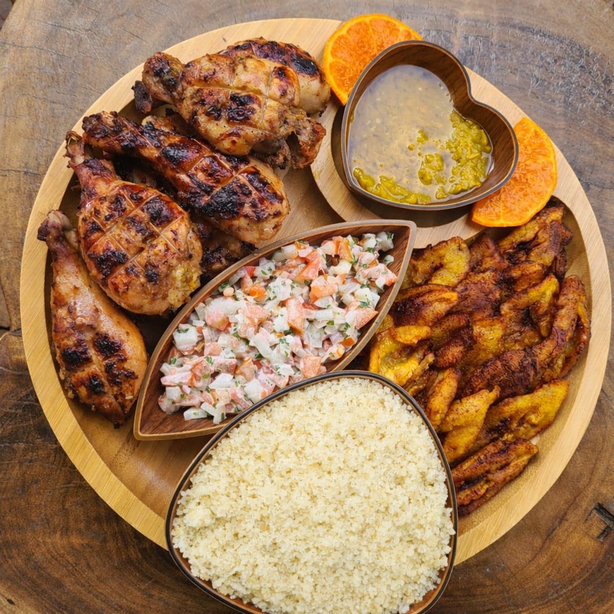 Cuisses de poulet marinées aux poivrons