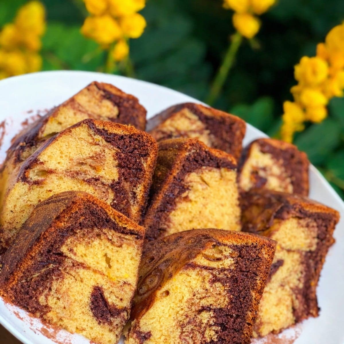Gâteau marbré orange sans four : recette