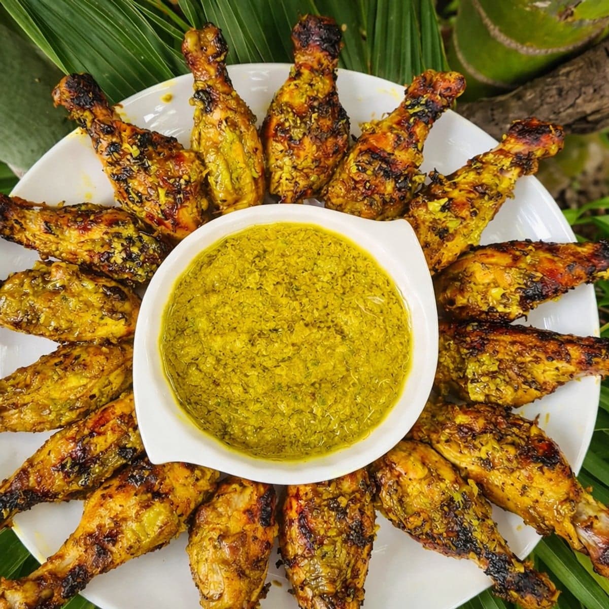 Grillade de pilons de poulet au curry