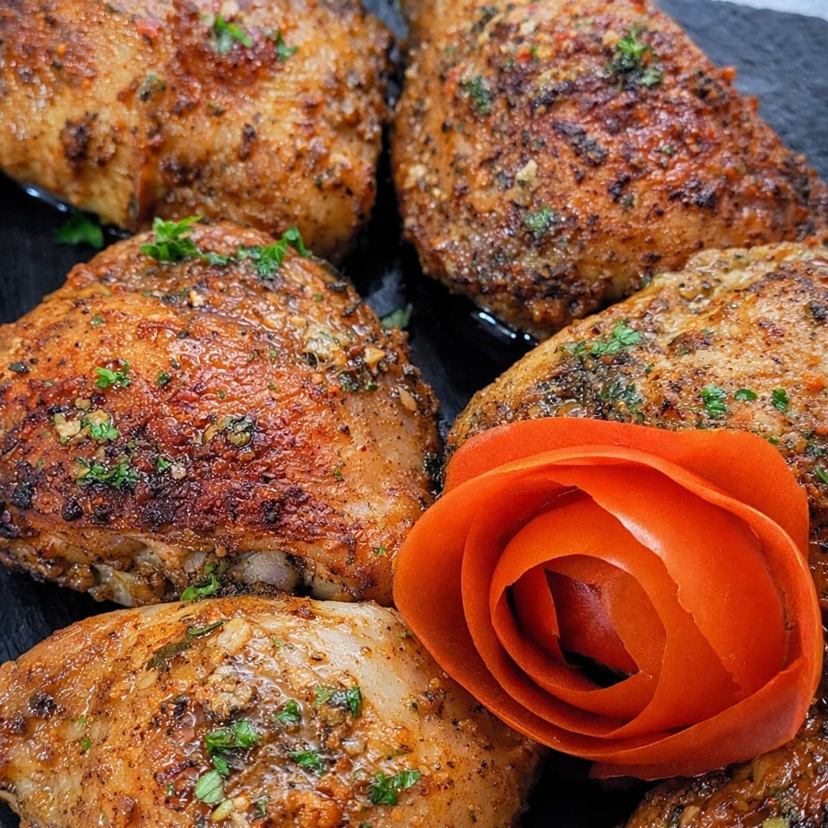 Haut cuisse de poulet au four