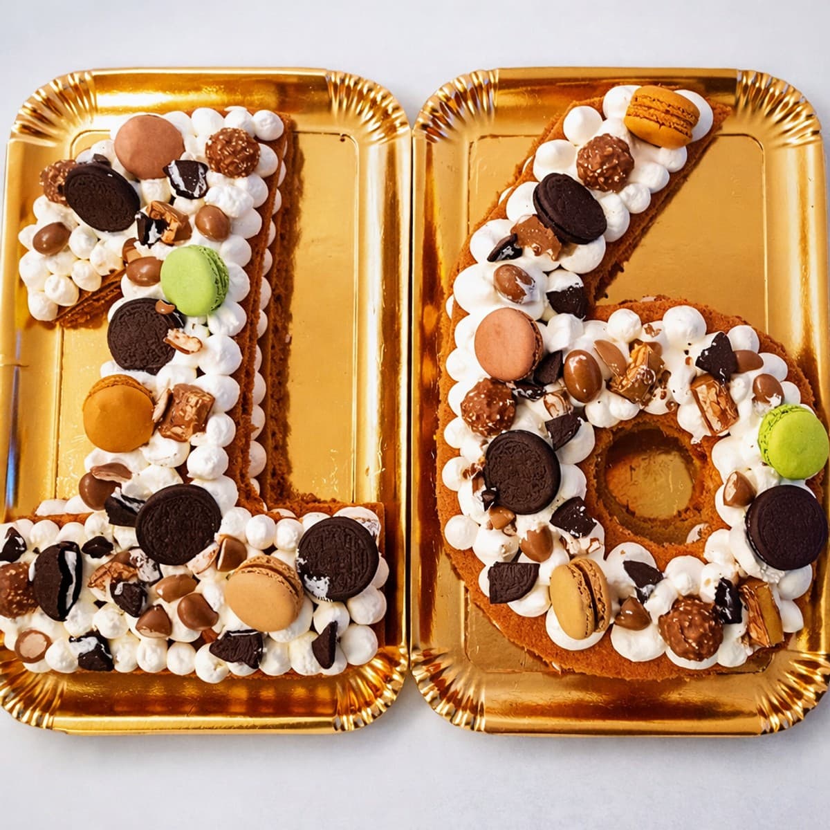 Number cake choco-vanille