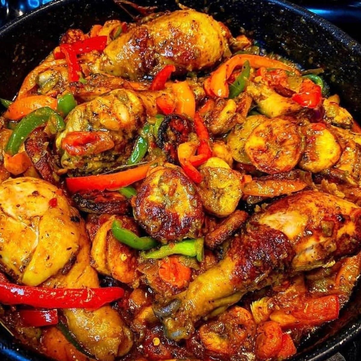 Poulet dg aux plantains mûrs
